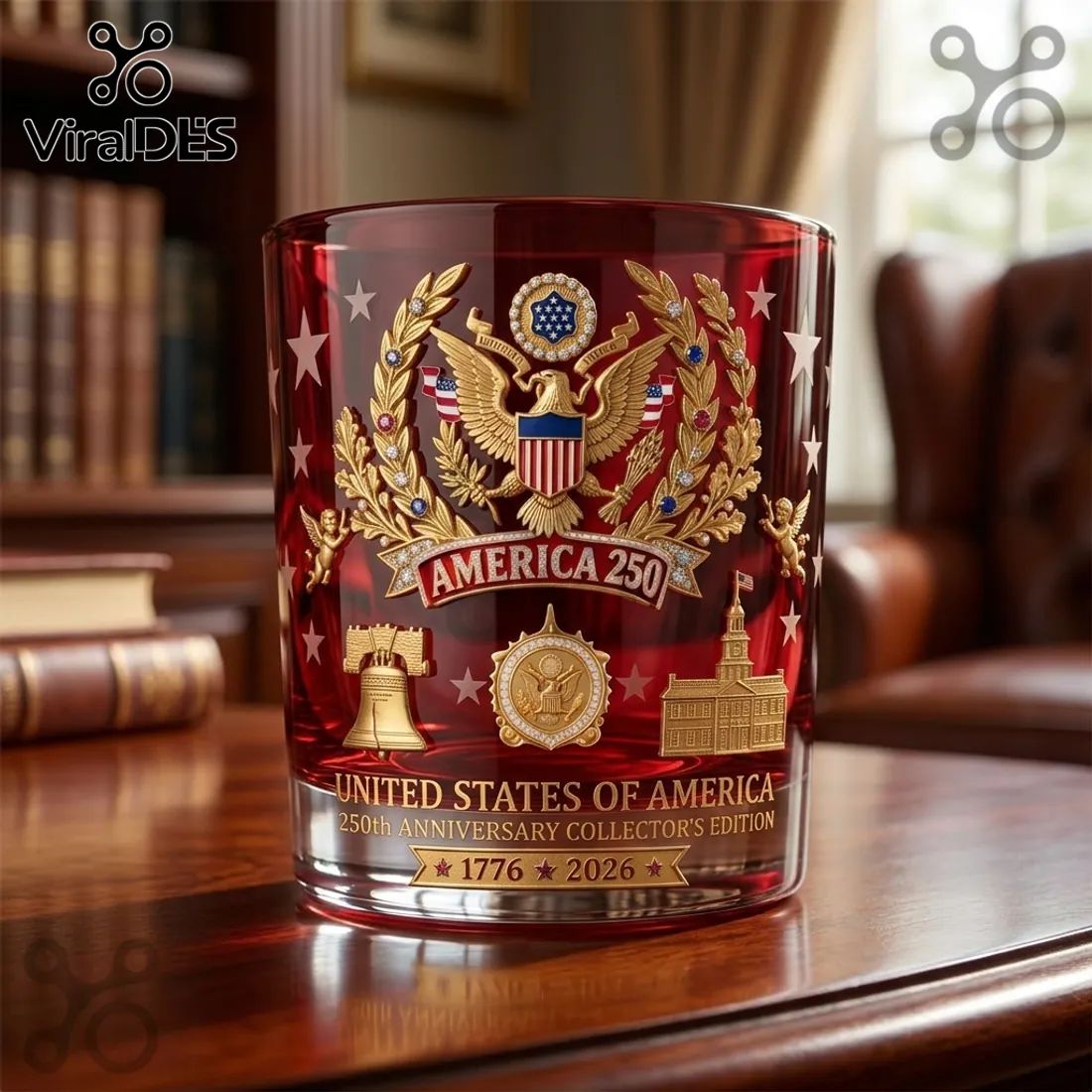 America 250th Anniversary 1776-2026 Collector’s Edition Whiskey Glass