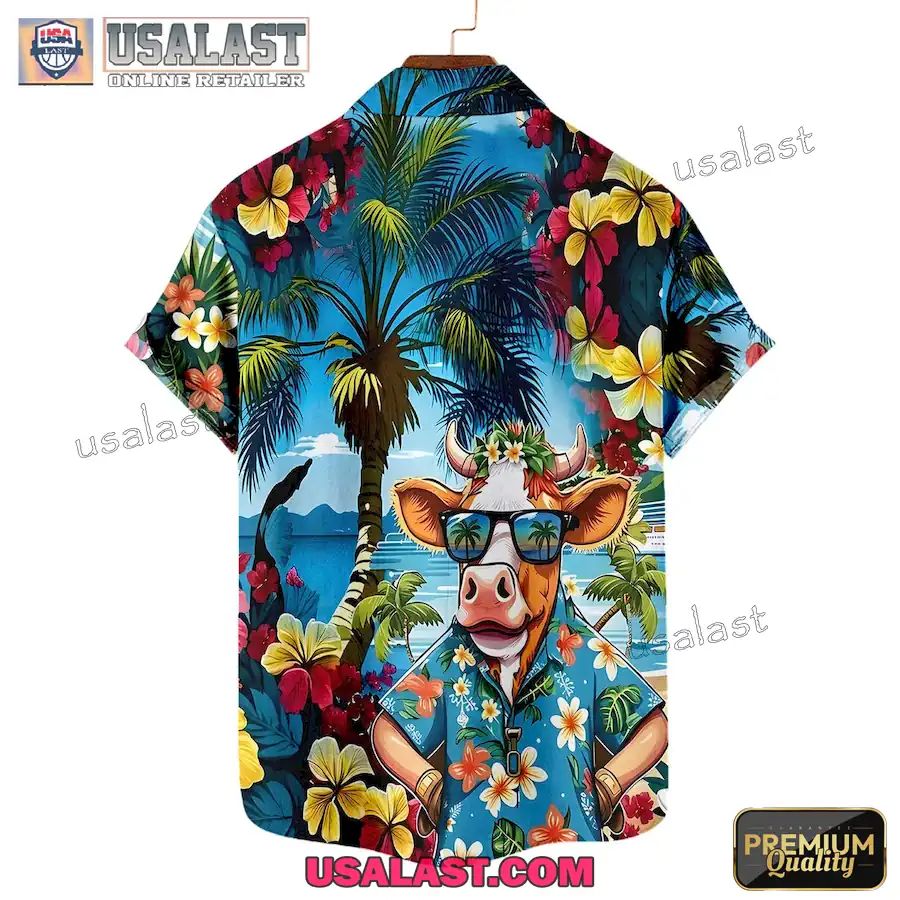 Cow Funny Tropical Island Hawaiian Shirt