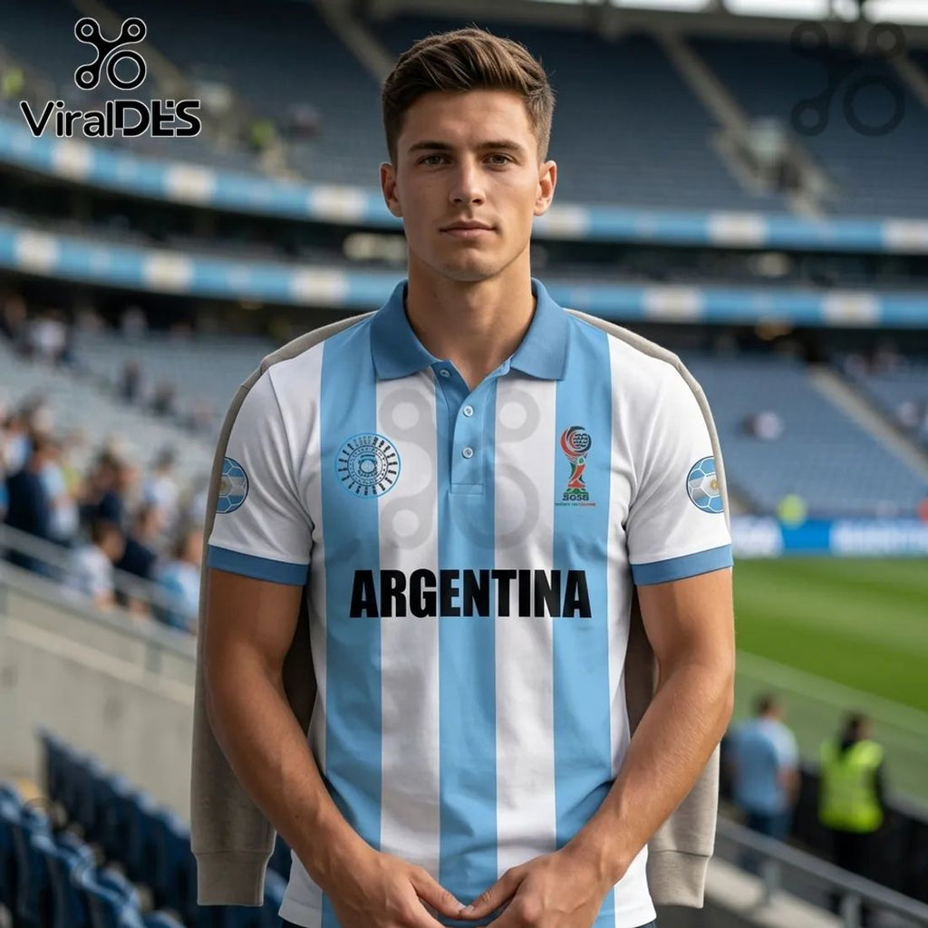 Argentina National Football Team 2026 World Cup Polo Shirt