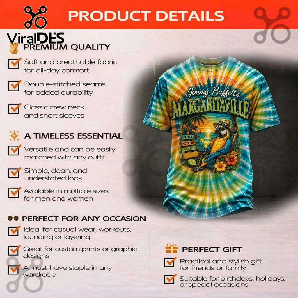 Jimmy Buffett Margaritaville Parrot No Shoes No Shirt