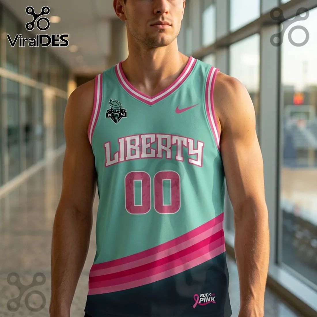 New York Liberty x Rock The Pink 2026 Limited Edition Jersey Tank Top