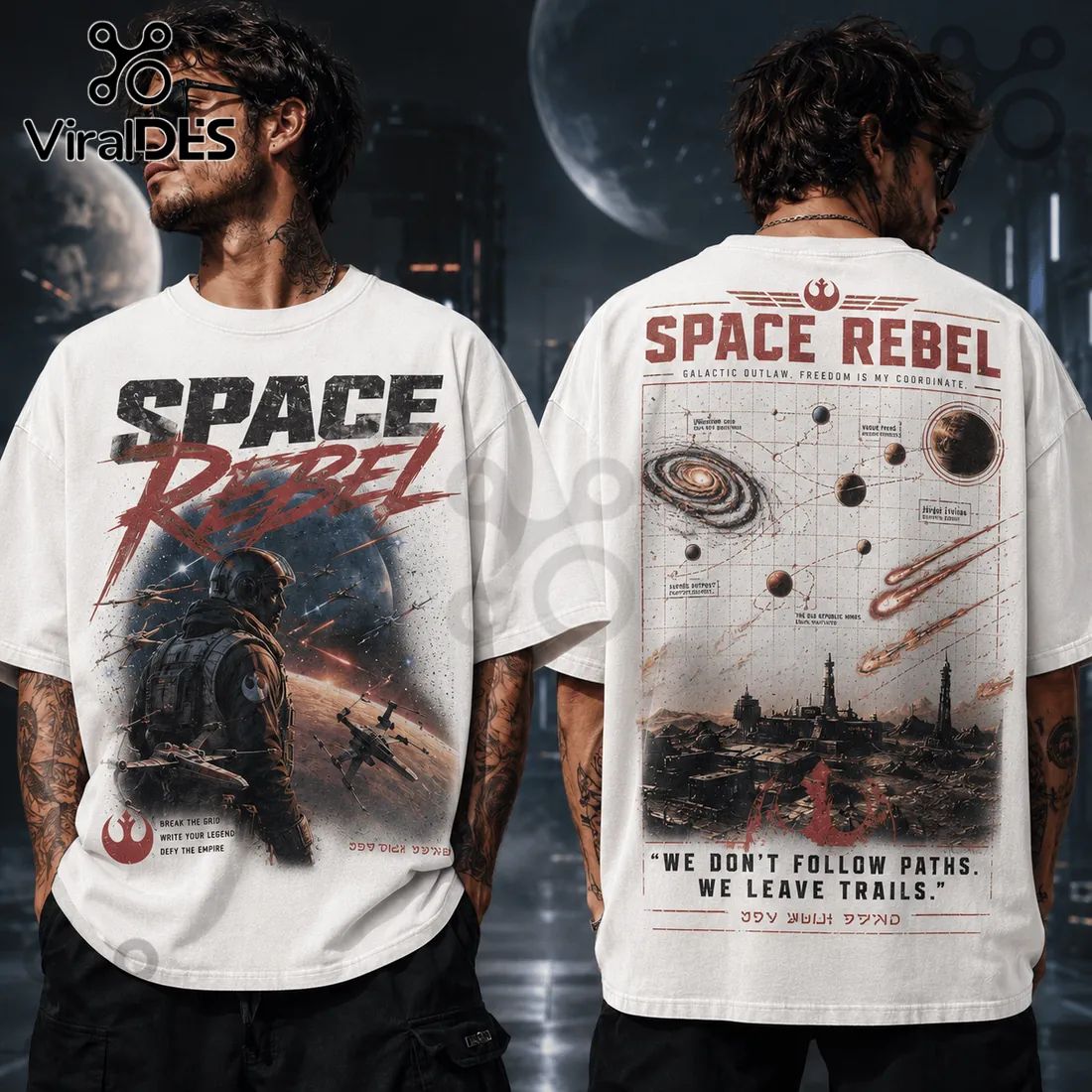 Space Rebel Galactic Vintage Oversized T-Shirt