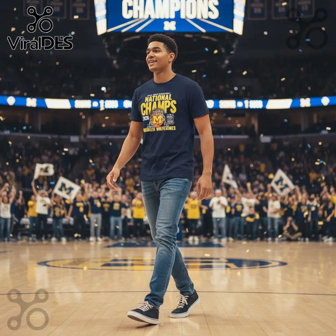 Michigan Wolverines 2026 NCAA Men’s Basketball National Champs T-Shirt