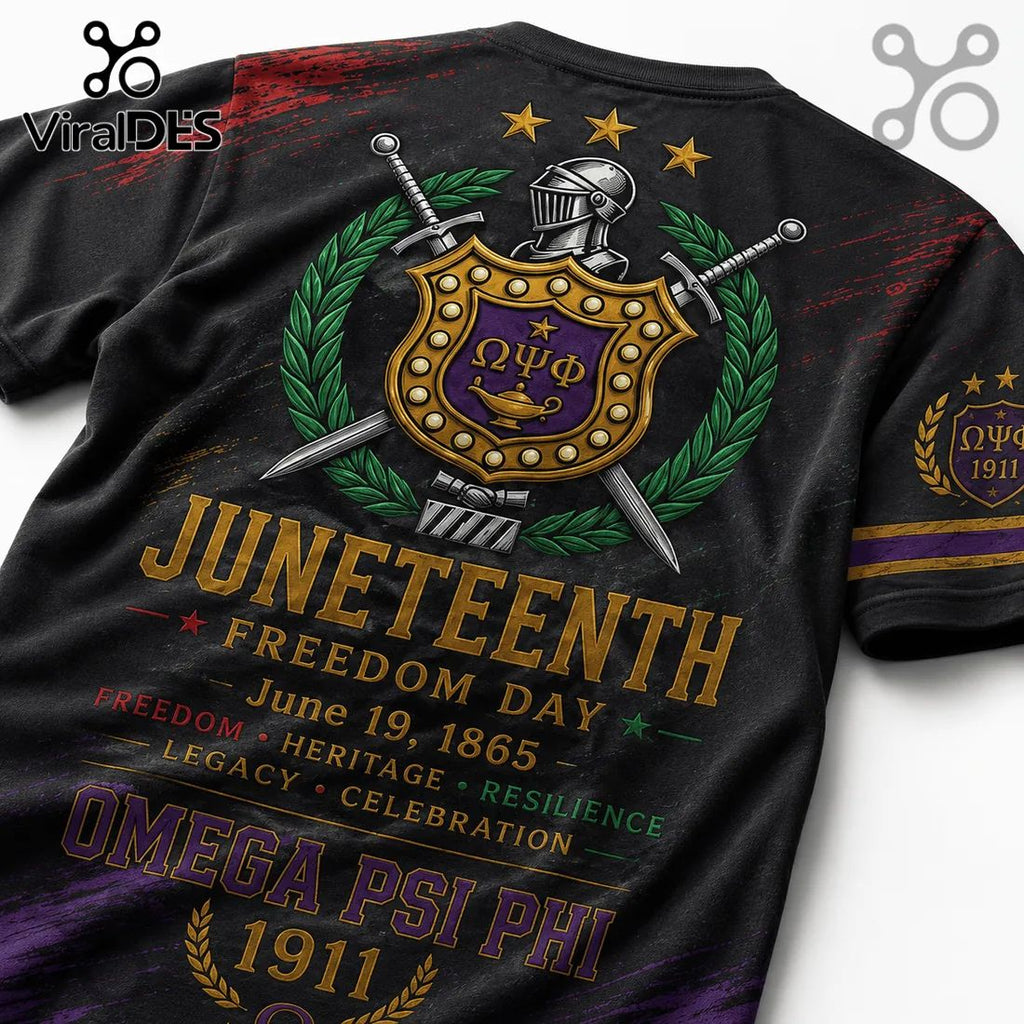 Omega Psi Phi Juneteenth Freedom Day 1865 Shirt