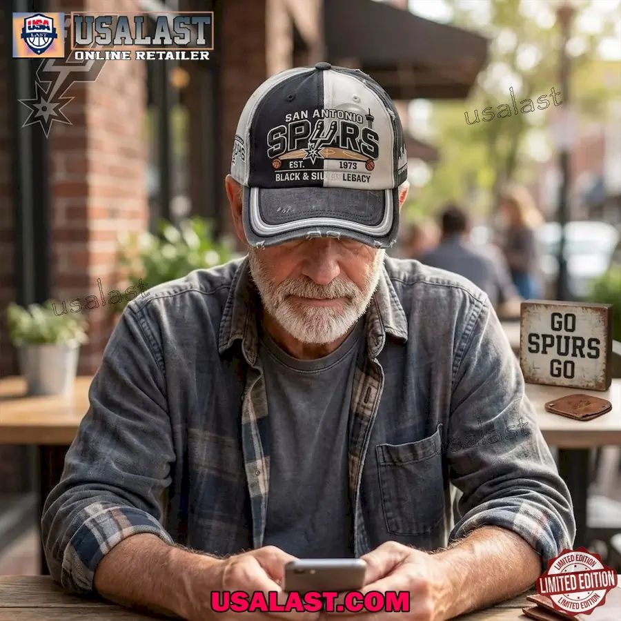 San Antonio Spurs Black Silver Legacy Classic Cap