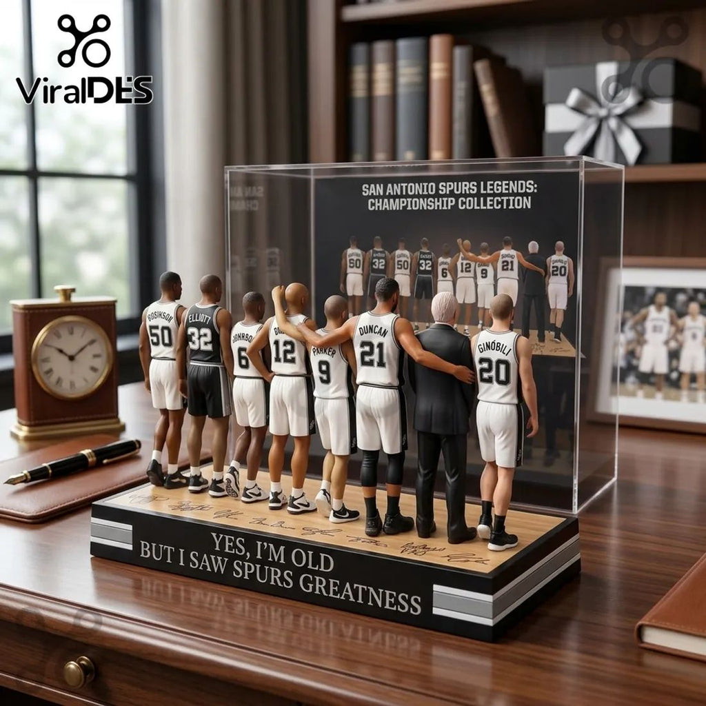 San Antonio Spurs Legends NBA Championship Acrylic Plaque