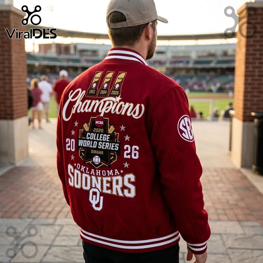 Oklahoma Sooners 2026 College World Series Champions Varsity Jacket