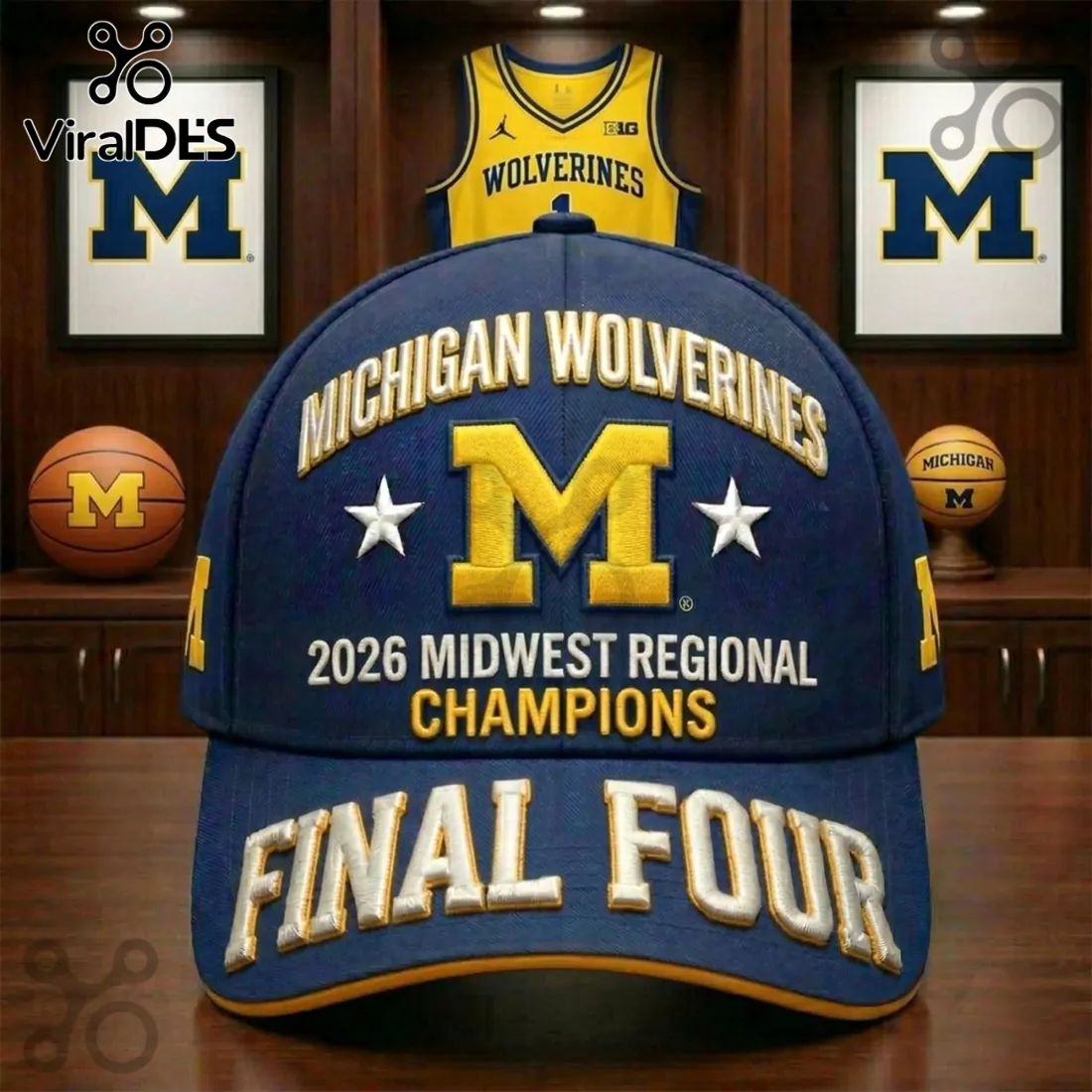 Michigan Wolverines Basketball 2026 Final Four Championship Cap