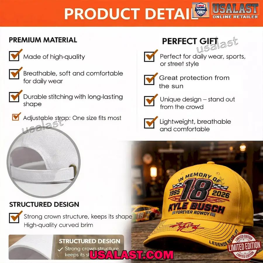 Kyle Busch Legends Never Lift Nascar Classic Cap