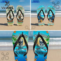 Kenny Chesney No Shoes Nation Skull Guitars Tropical Beach Flip Flops