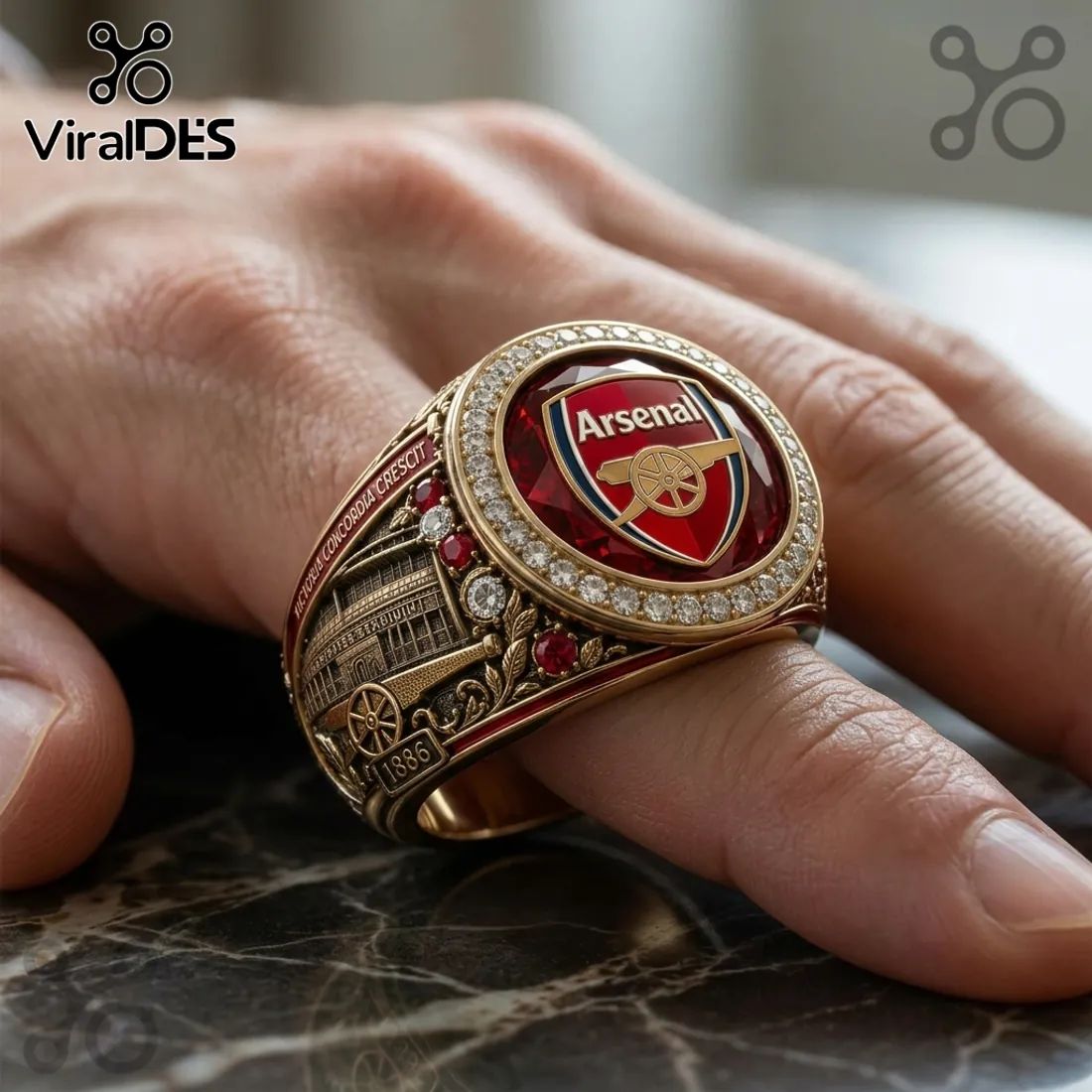 Arsenal Football Club Emirates Stadium 1886 Ring