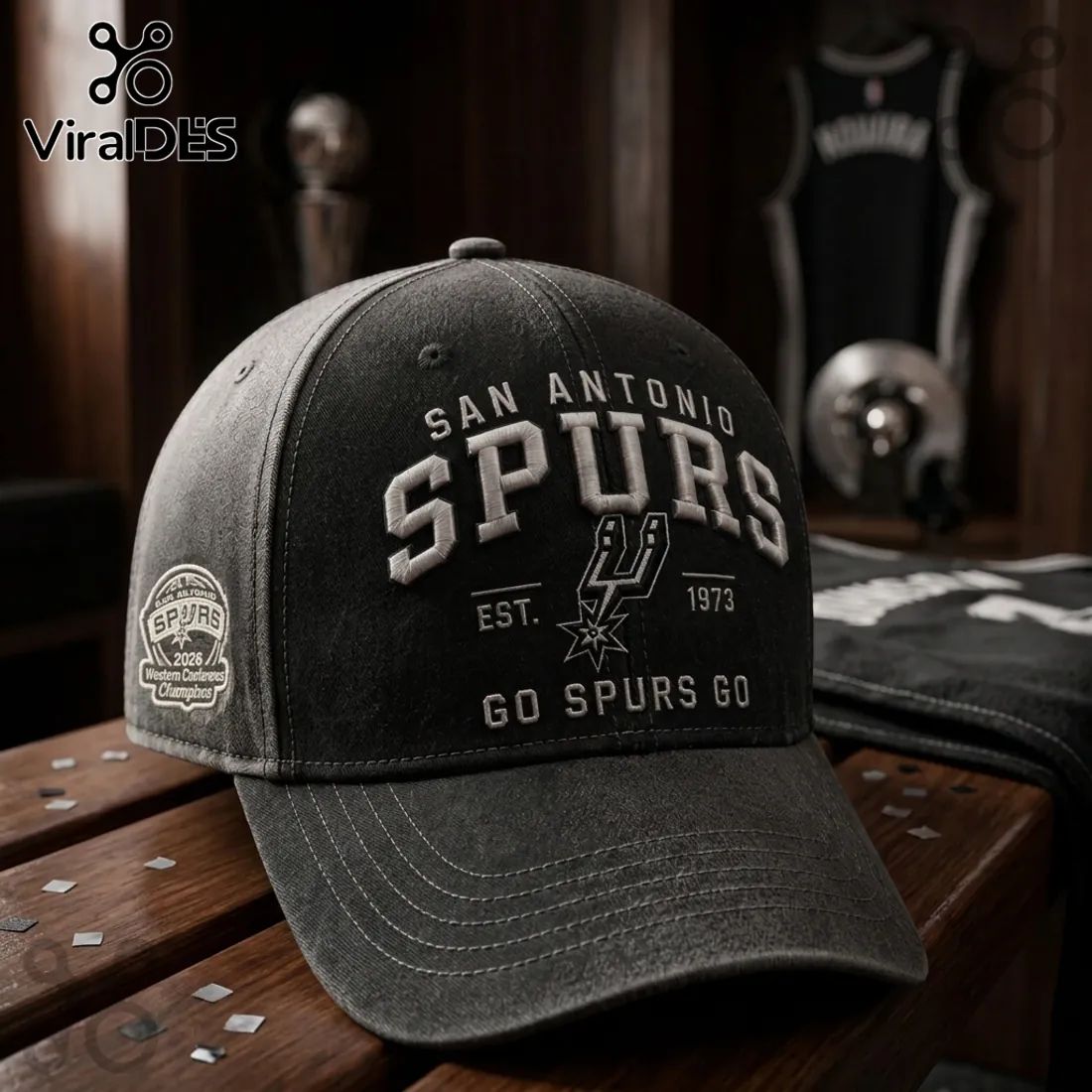 San Antonio Spurs 2026 Western Conference Champions Baseball Cap