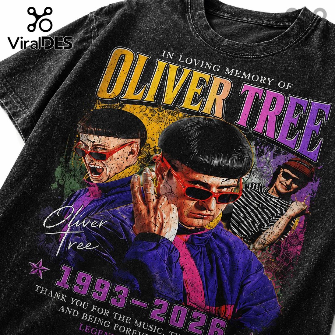 Oliver Tree Vintage Tribute 1993-2026 Memorial T-Shirt