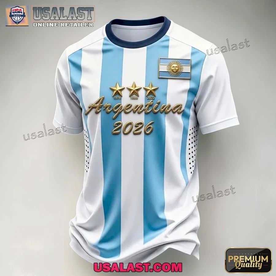 Argentina Football National 2026 Premium Printed T-Shirt