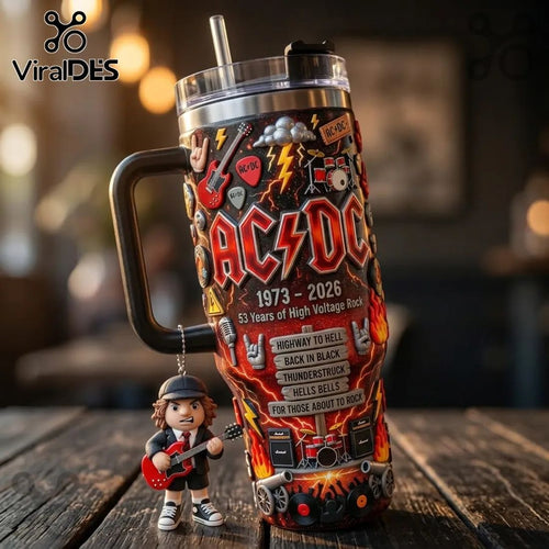 AC/DC High Voltage Rock 53rd Anniversary Stainless Steel Tumbler 40oz