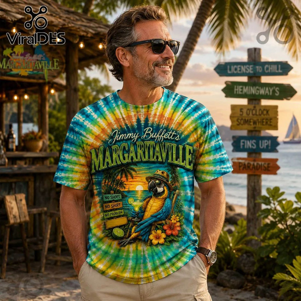 Jimmy Buffett Margaritaville Parrot No Shoes No Shirt