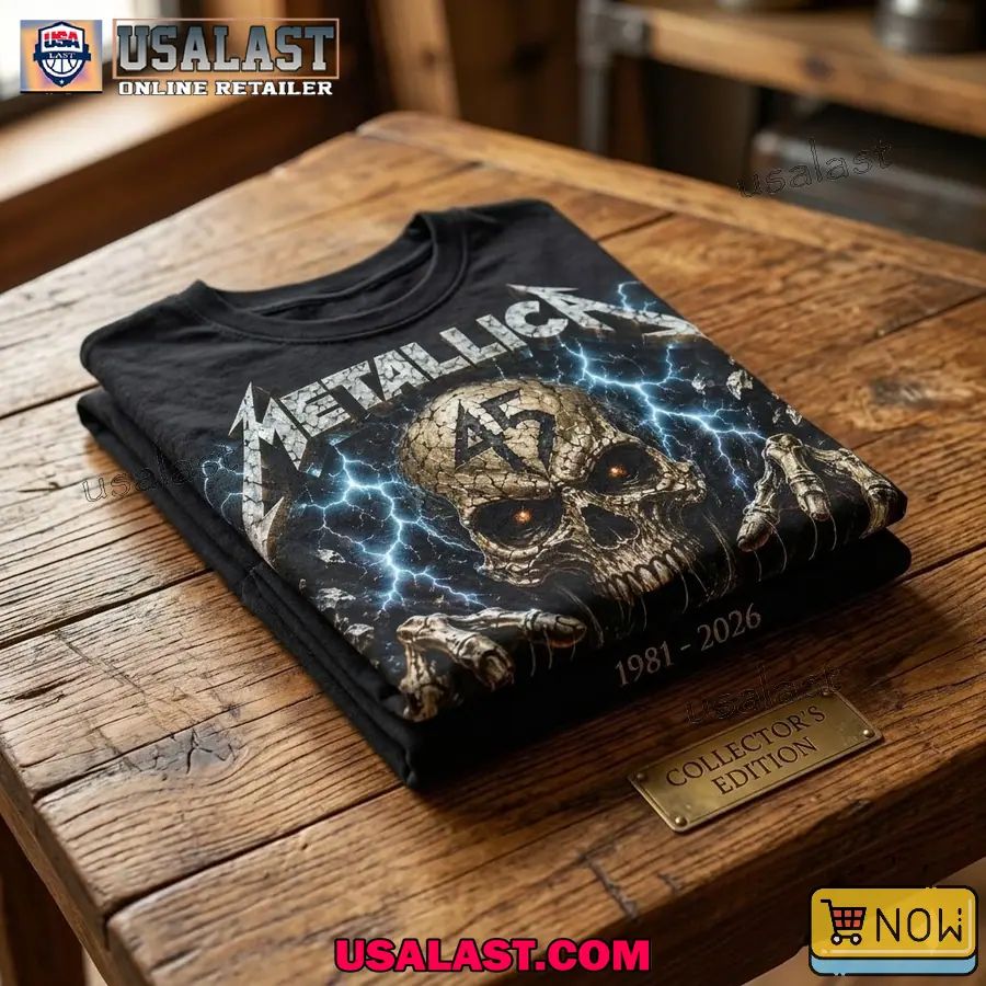 Metallica 45th Anniversary 1981-2026 Commemorative T-Shirt
