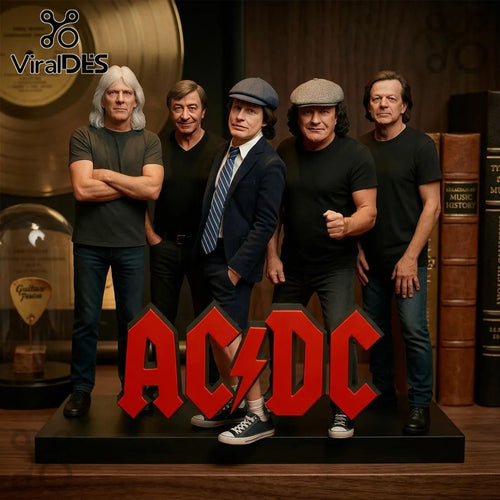 AC/DC Iconic Rock Band Premium Detailed Figures Acrylic Plaque