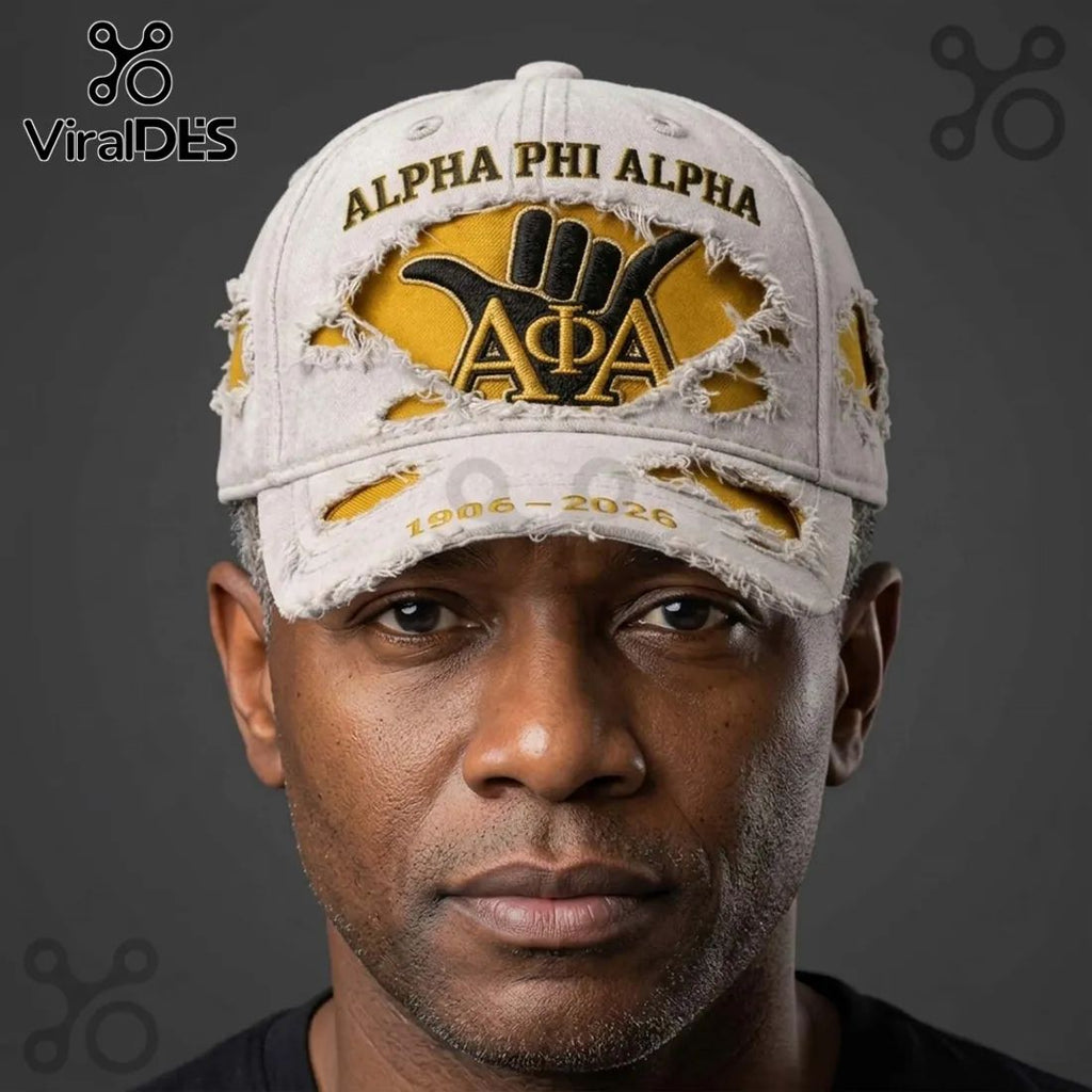 Alpha Phi Alpha 1906-2026 Anniversary Distressed Baseball Cap