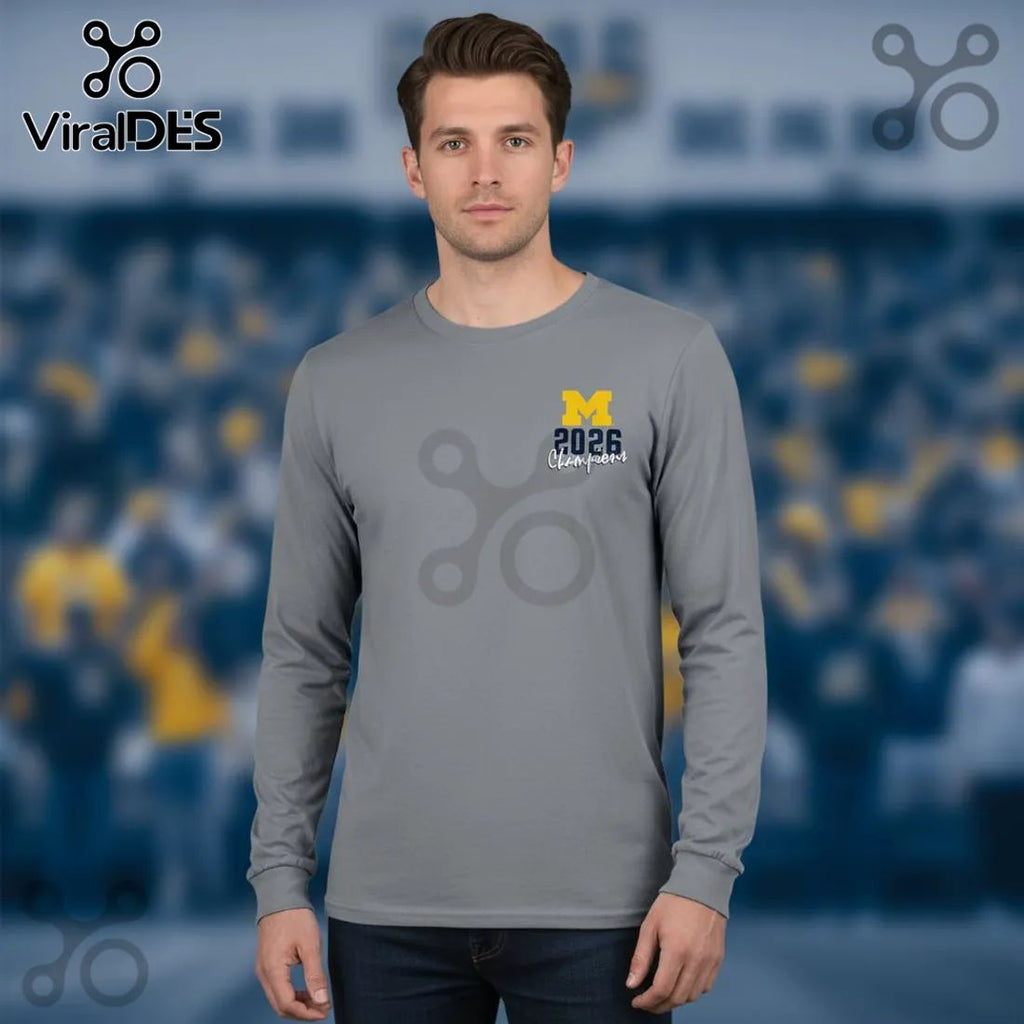 Michigan Wolverines 2026 NCAA Men’s Basketball National Champions Long-Sleeve T-Shirt