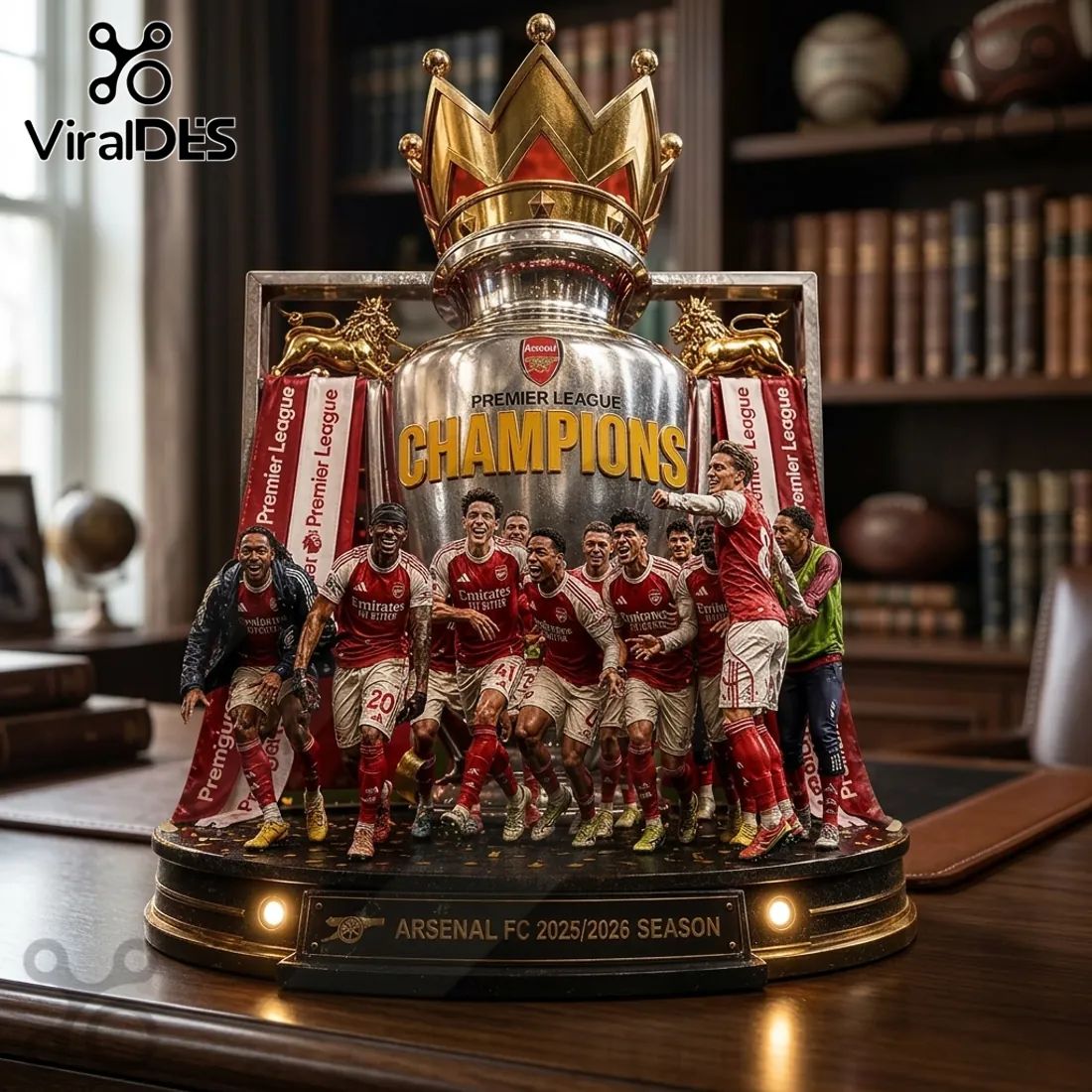 Arsenal FC Premier League Champions 2025/2026 Collectible Acrylic Plaque