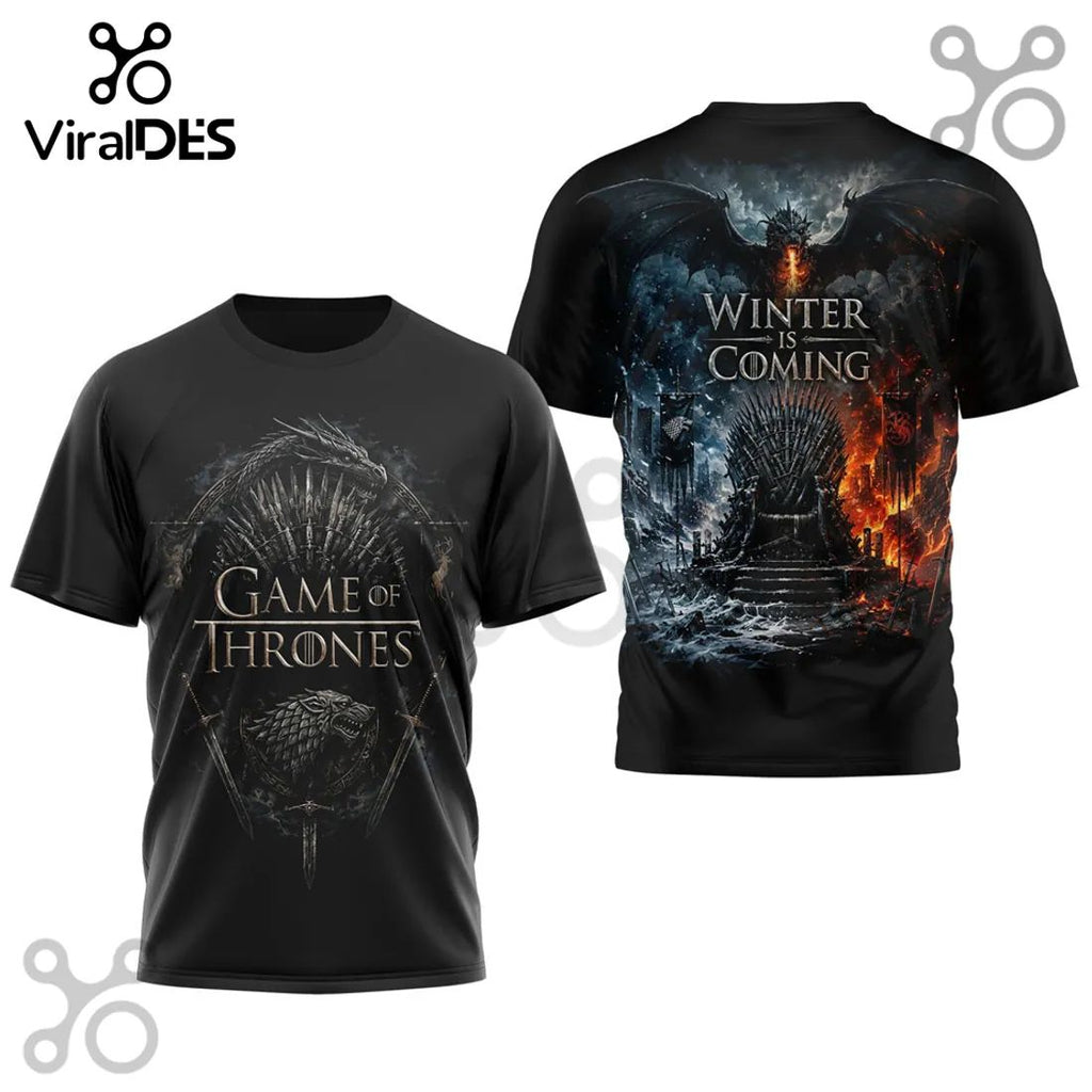 Game of Thrones Winter Is Coming Iron Throne T-shirt