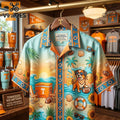 Tennessee Volunteers Big Orange Summer Splash Beach Dog Hawaiian Shirt