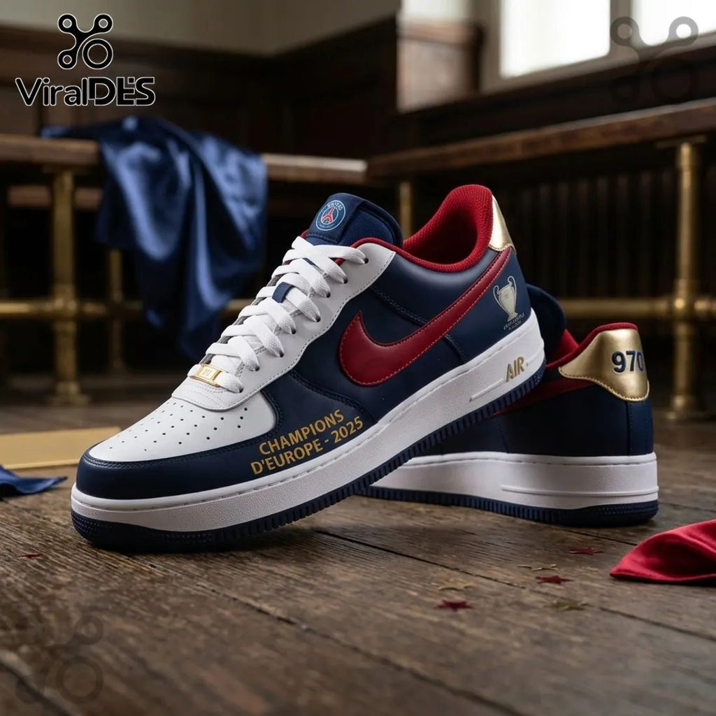 Paris Saint-Germain Champions of Europe 2025 Custom AF1 Sneakers