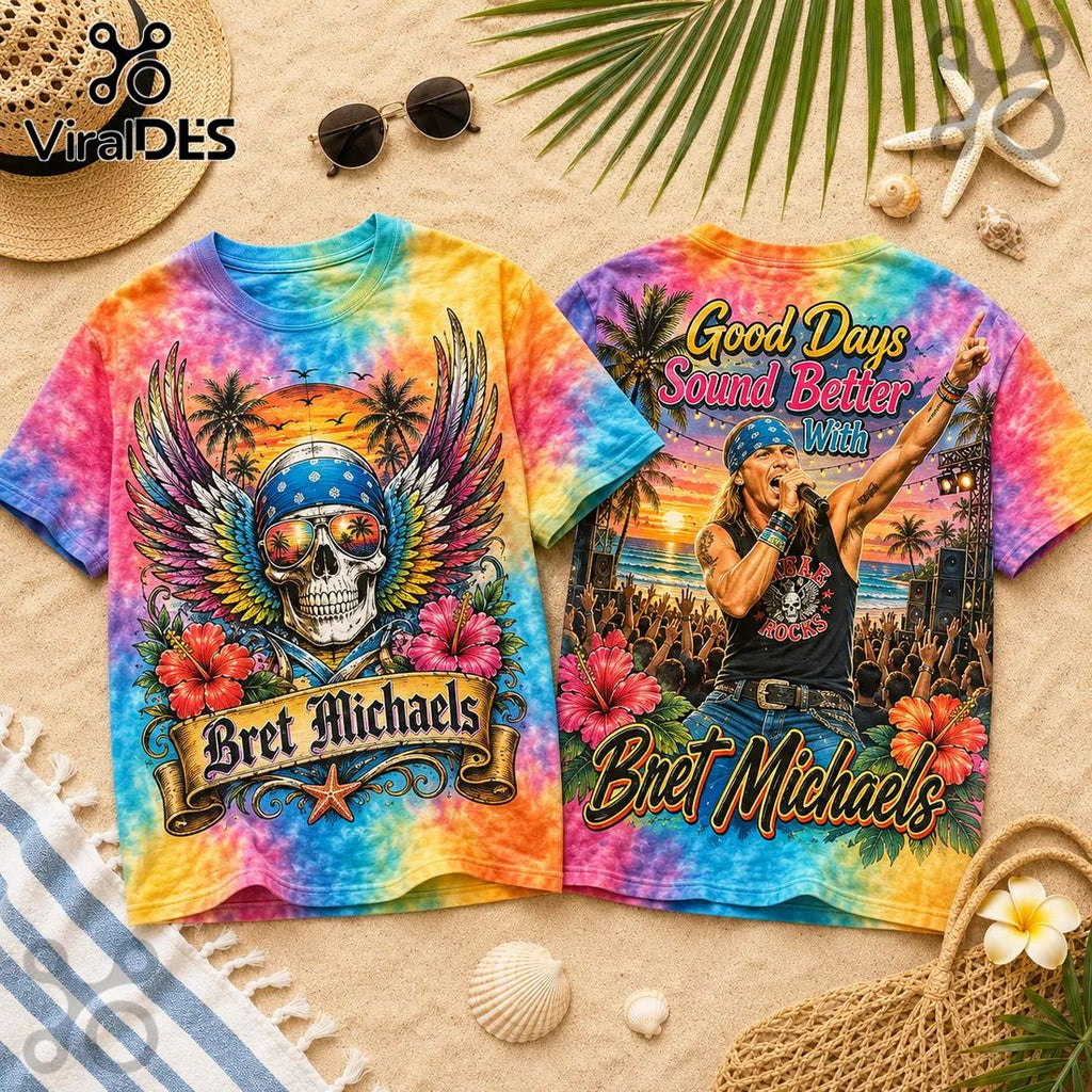 Bret Michaels Good Days Summer Vibes Tropical 2026 T-Shirt