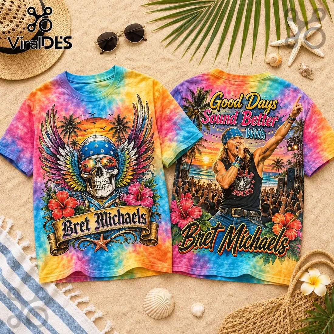 Bret Michaels Good Days Summer Vibes Tropical 2026 T-Shirt