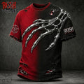 Rush Rock Band Red Black Distressed Premium Athletic T-Shirt