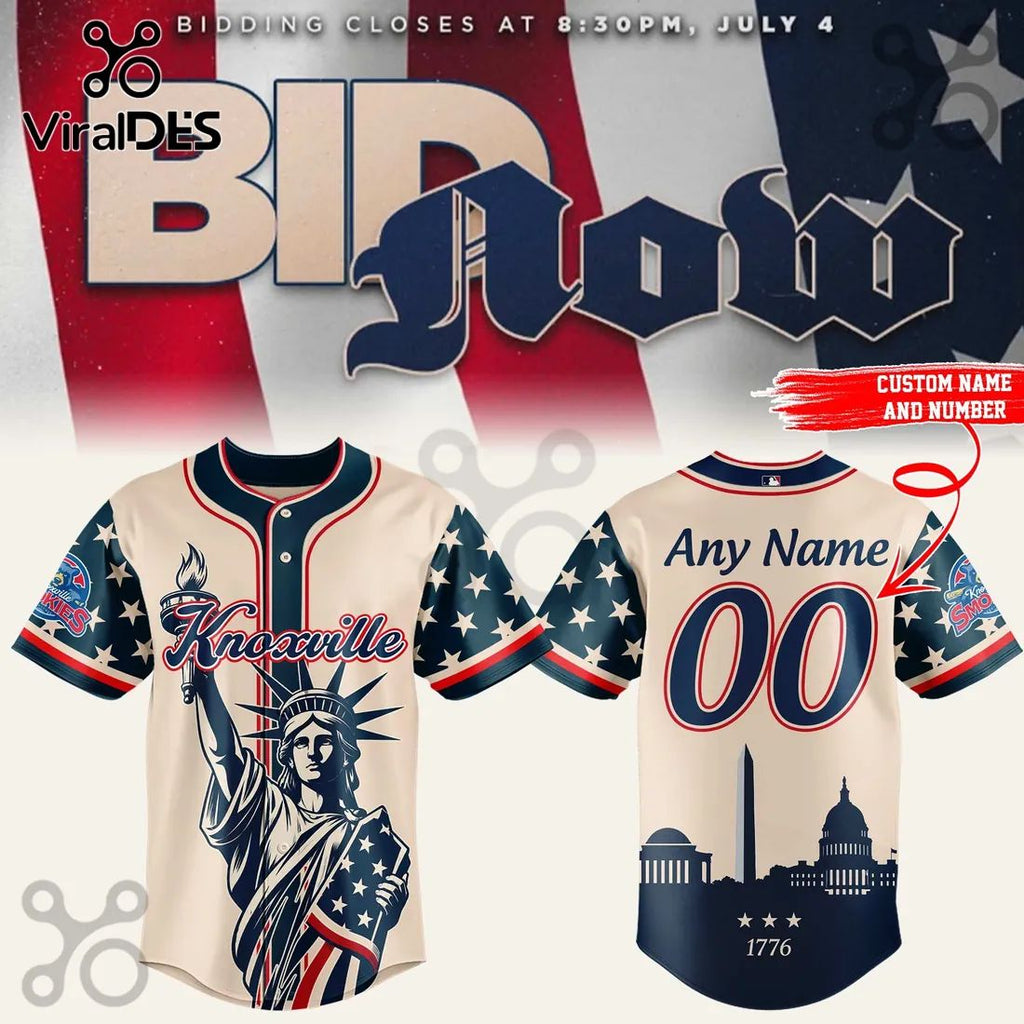 Knoxville Smokies 4th of July Independence Day Baseball Jersey