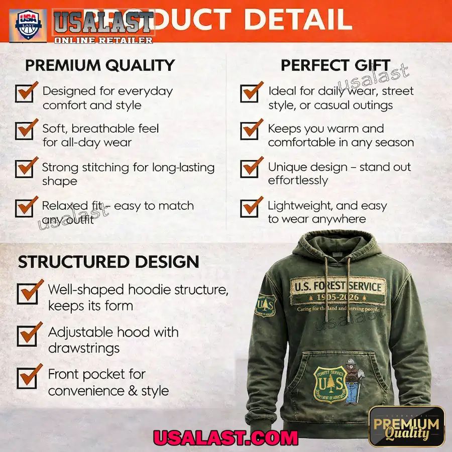US Forest Service 1905-2026 All Over Printed Hoodie