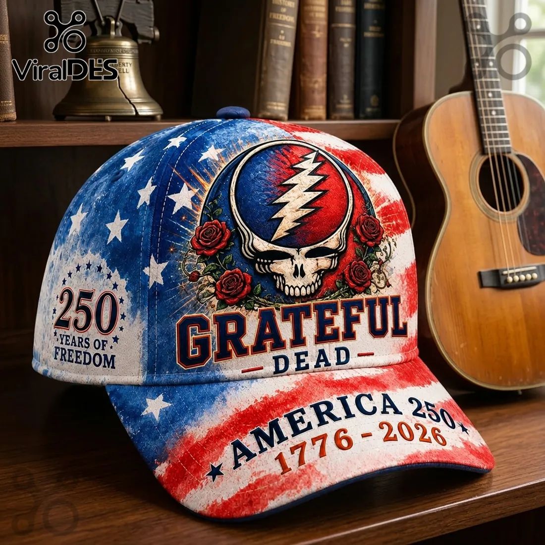 Grateful Dead USA 250 Years Of Freedom Patriotic Collectible Classic Cap