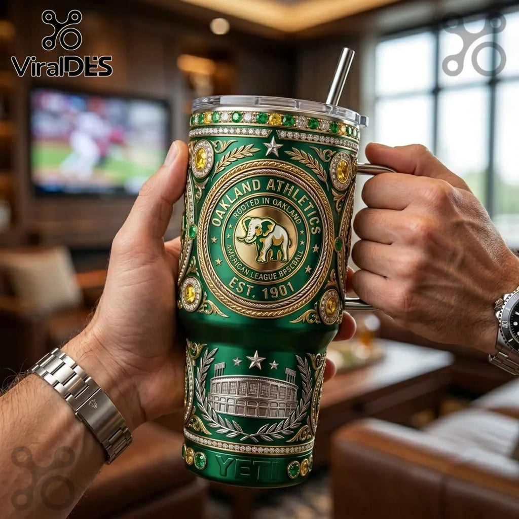 Oakland Athletics Luxury Commemorative 40oz Stanley Tumbler