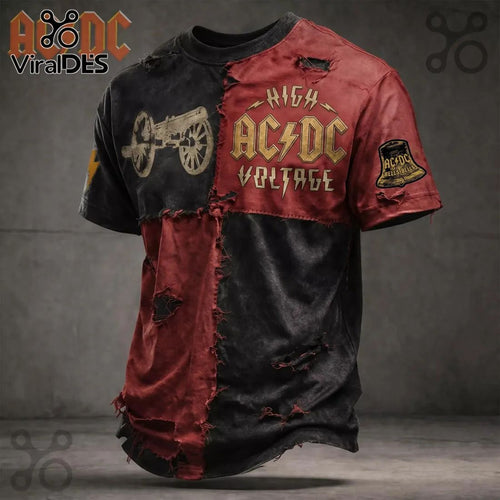 AC/DC High Voltage Hells Bells Distressed Vintage Shirt