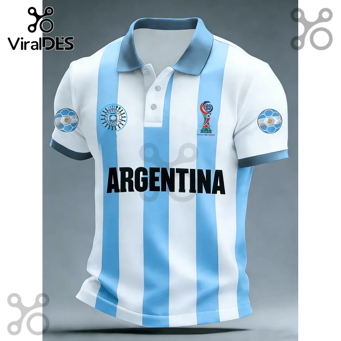 Argentina National Football Team 2026 World Cup Polo Shirt