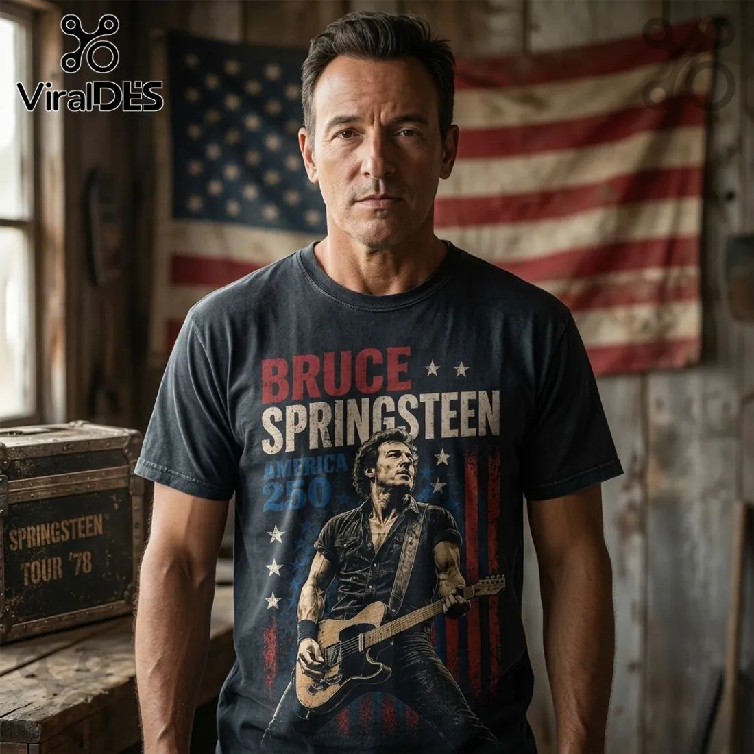 Bruce Springsteen 1978 Tour Anniversary America 250 T-shirt