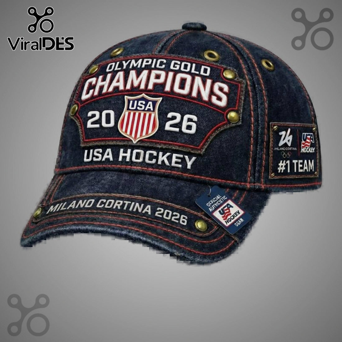USA Hockey Olympic Gold Champions 2026 1 Team Official Authentic Cap