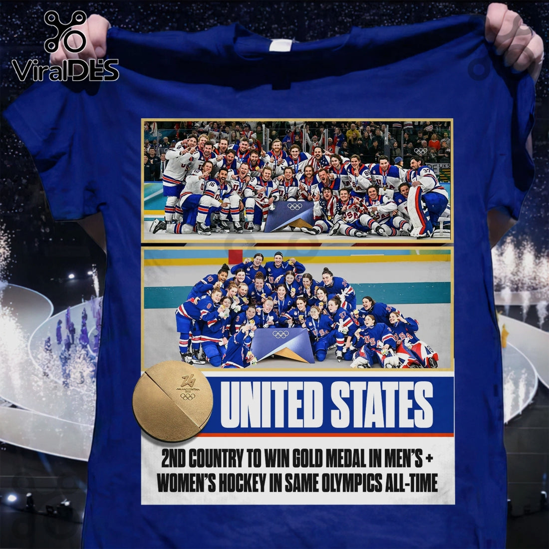 USA Hockey Olympic Gold Medal Champions – Commemorative Graphic T-Shirt