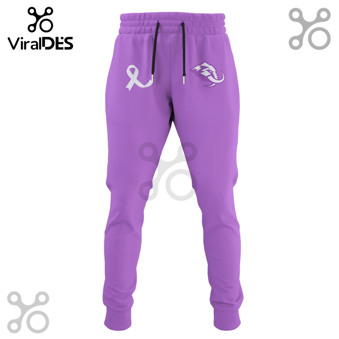 Utah Hockey Club Hockey Fights Cancer Purple Ribbon Hoodie