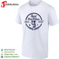 Pabst Blue Ribbon Golf Club Logo Beer PBR shirt