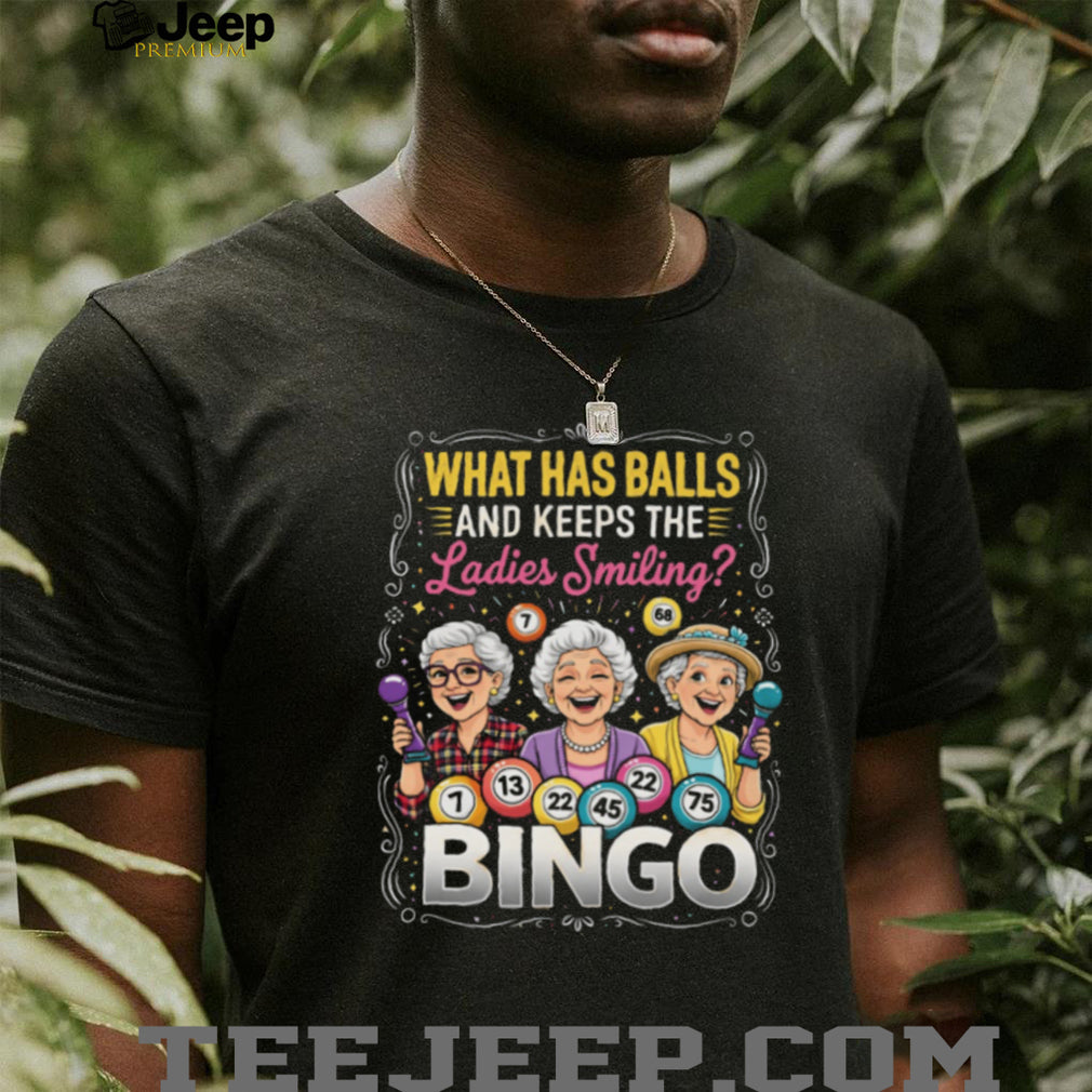 Funny Bingo Balls Ladies Smiling Graphic T Shirt for Senior Women