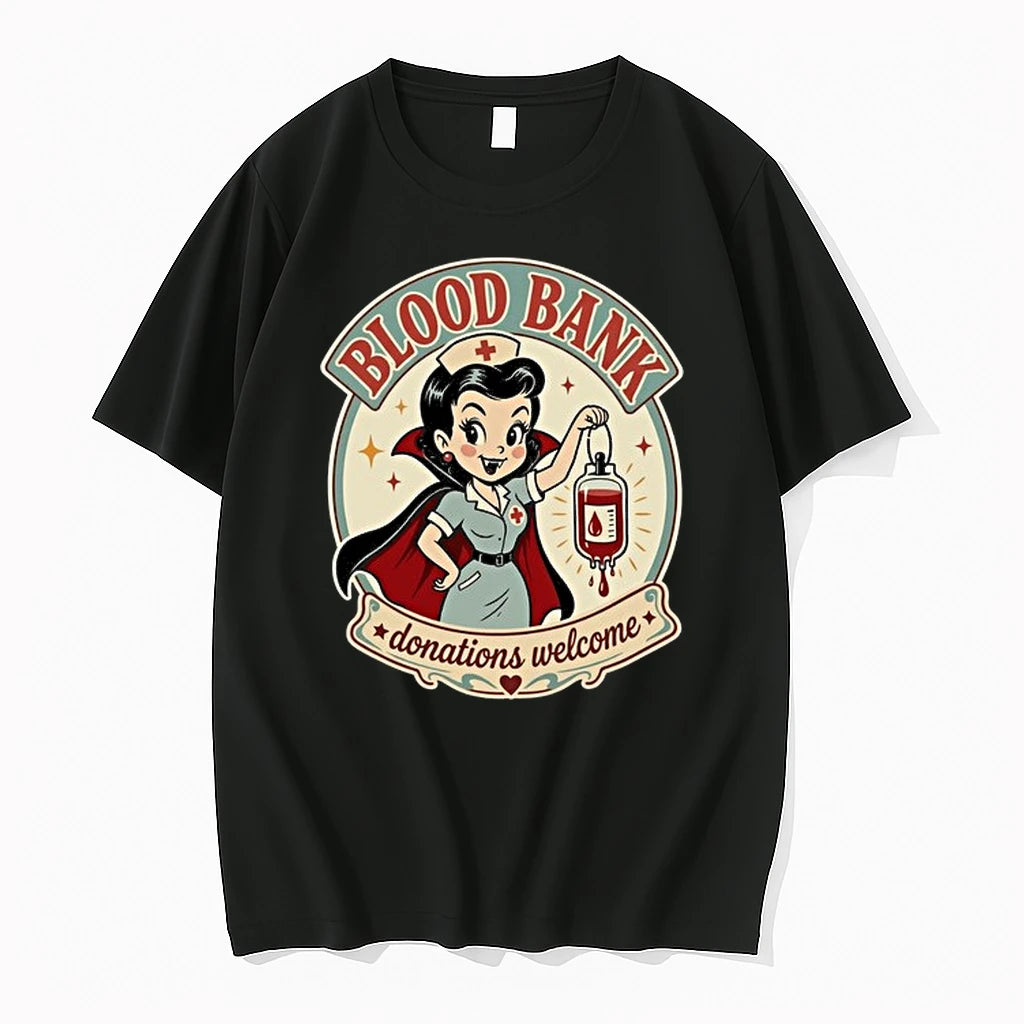 Vampire Nurse Blood Bank Donations Welcome 0 Tshirts Sweater