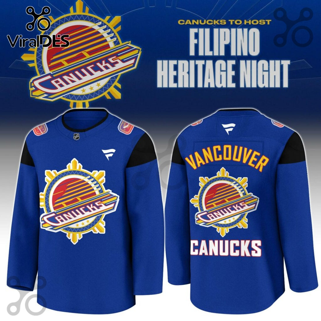 Vancouver Canucks Filipino Heritage 2026 Hockey Jersey