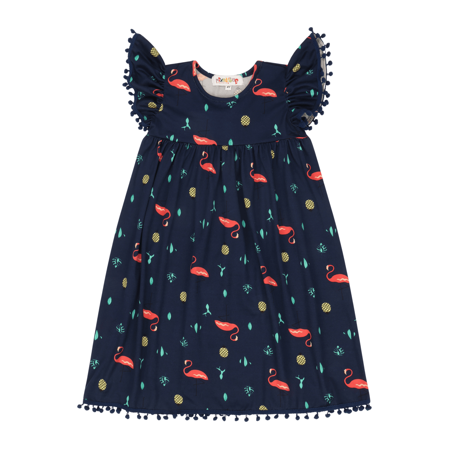 Flamingo Short Sleeve Dress – Colorful Multicultural Kids Outfit