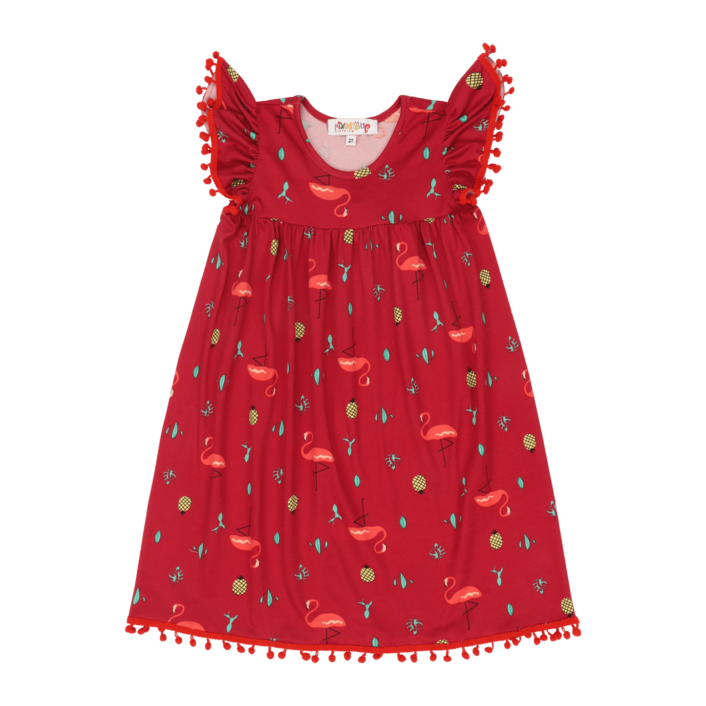 Flamingo Short Sleeve Dress – Colorful Multicultural Kids Outfit