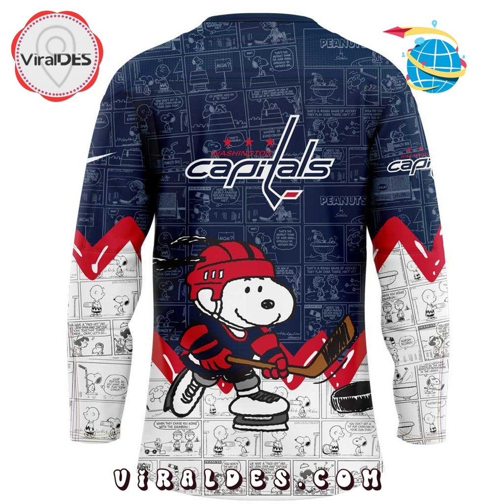 Washington Capitals Anniversary of Peanuts Hockey Jersey