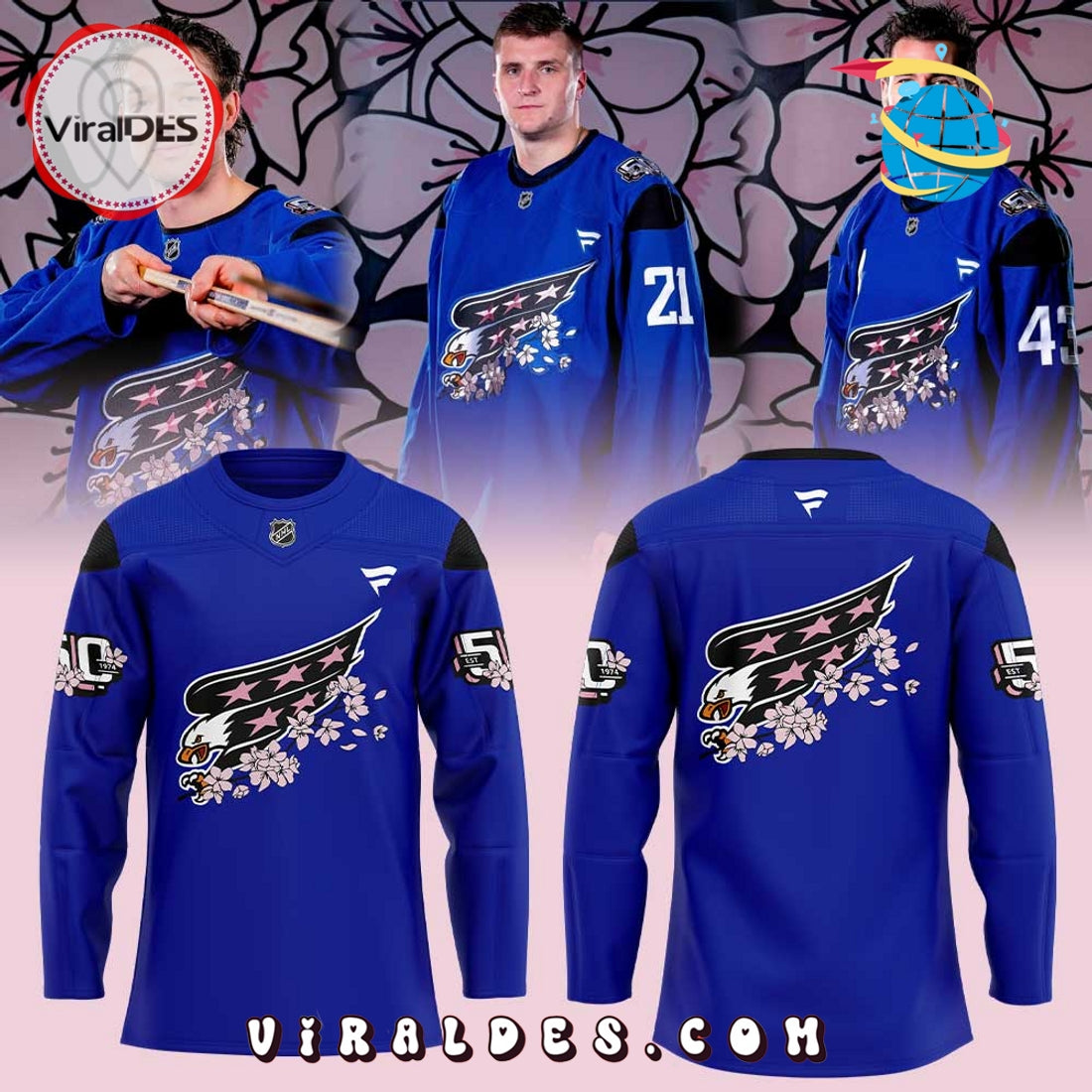 Washington Capitals Cherry Blossom Hockey Jersey