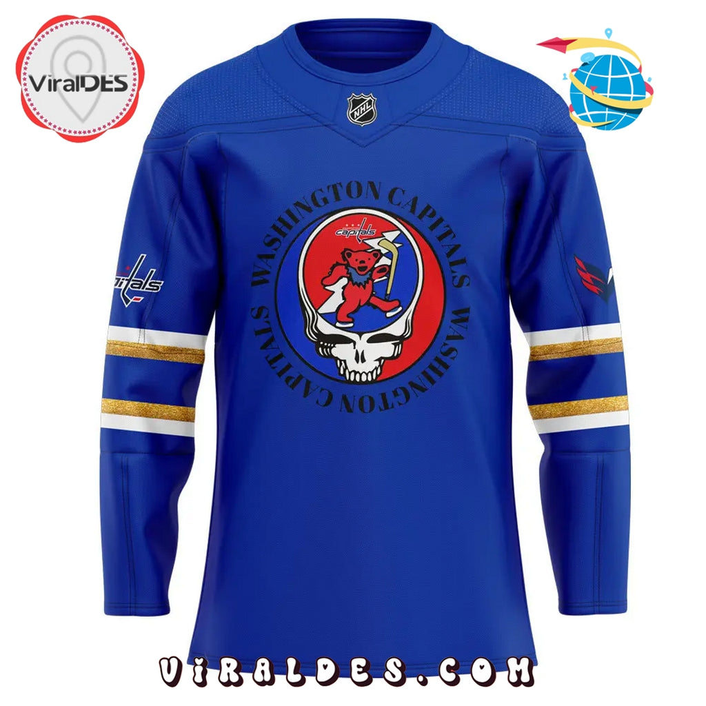 Washington Capitals Grateful Dead Night Hockey Jersey